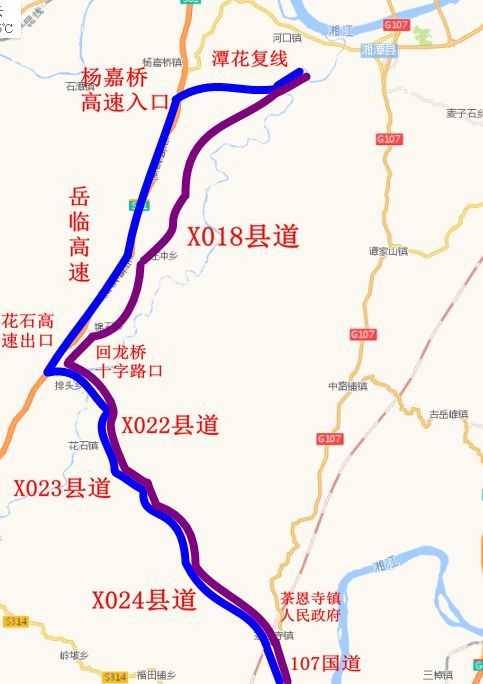 国道356湖南段走向图,353国道湖南段线路图 快收藏!107国道湘潭段最新绕行秘籍看这里