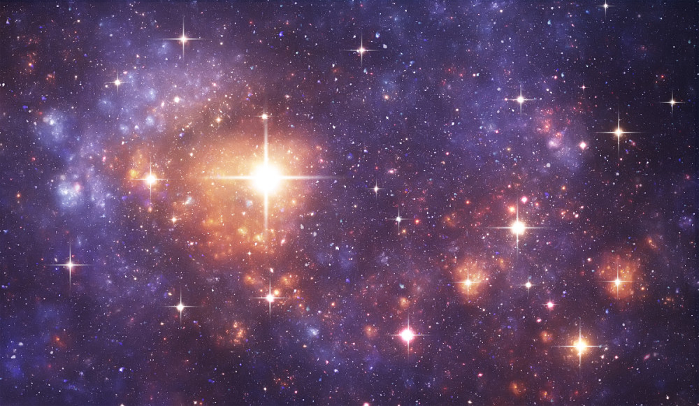 炫彩异常的星空背景图【壁纸】