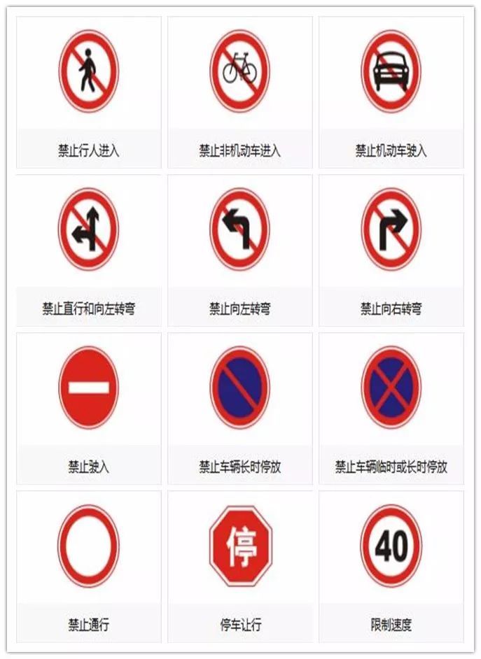 在交通标志中用于 禁令标志的边框,底色,斜杠,也用于叉形符号和斜杠