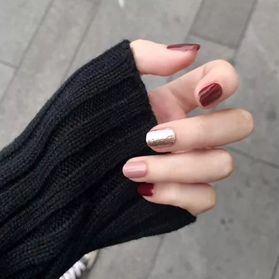 跳色美甲这么搭更高级