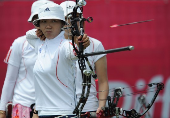 复合弓女子团体赛韩国成功卫冕 印度亚军伊朗