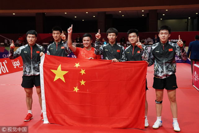 中国男乒3-0横扫韩国摘金 中国实现亚运会7连冠