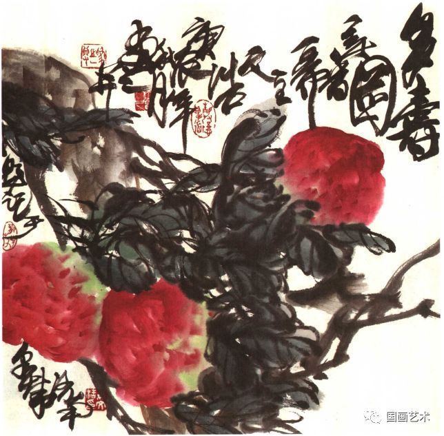 图文教程一步一步画写意寿桃