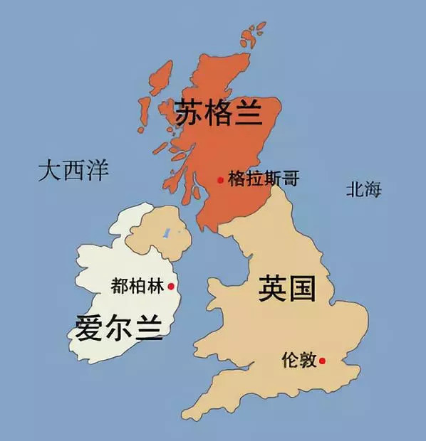 英国和爱尔兰共和国政区分布图