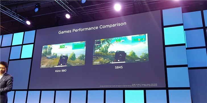 官方数据:麒麟980与骁龙845游戏性能对比