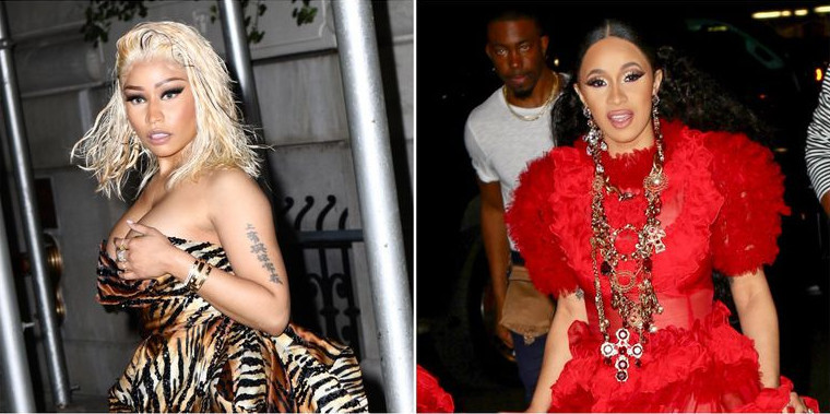 Cardi B不满妮琪米娜到处造谣 派对上怒丢高跟鞋