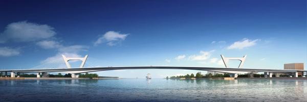 宁波中兴大桥主塔上午合龙 预计2020年通车