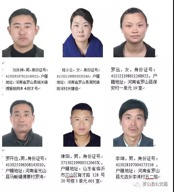 通缉令罗山人看到这13人快报警有1万元奖励