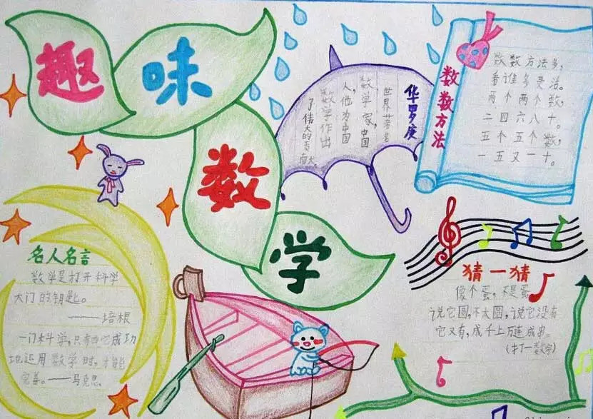 怎样做小学数学手抄报,这里有你需要的作品展示