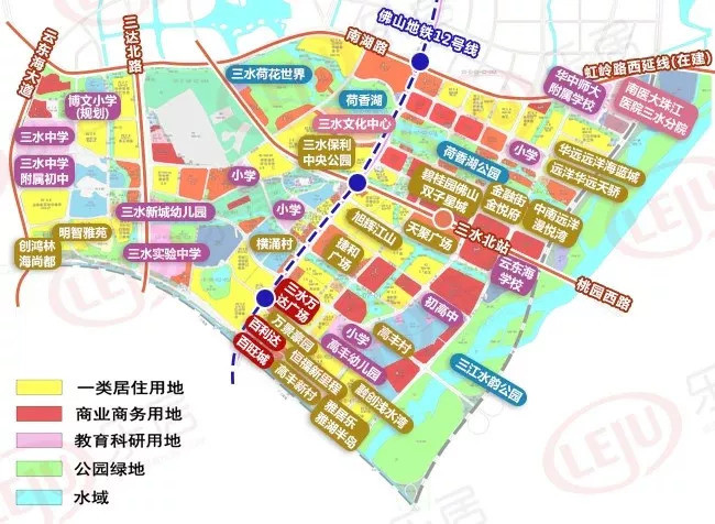 三水重磅规划 1 三水新城启动区 规划重点: 划定三水新城启动区范围