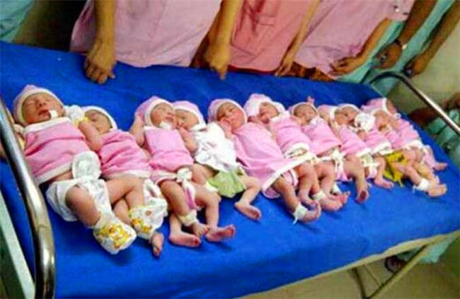 38岁产妇生下11胞胎,七儿四女,产前立下遗嘱先