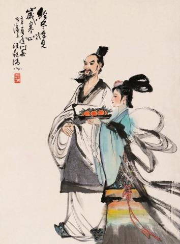 中国画家侯志民人物国画作品欣赏