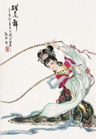 中国画家侯志民人物国画作品欣赏