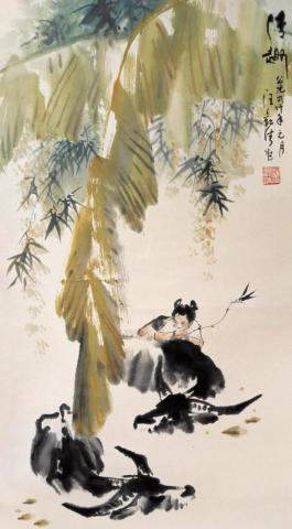 中国画家侯志民人物国画作品欣赏