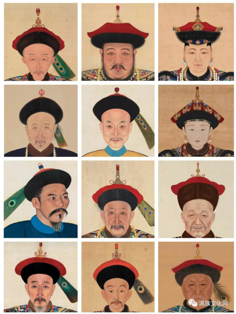 清朝帽子很重要,不同品级官员佩戴不同品质的帽顶