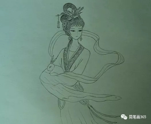 简笔画嫦娥 简笔画大全