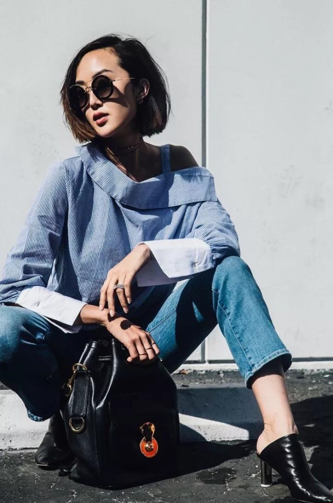 衬衫+牛仔裤,基础单品搭配,让你的时尚造型一