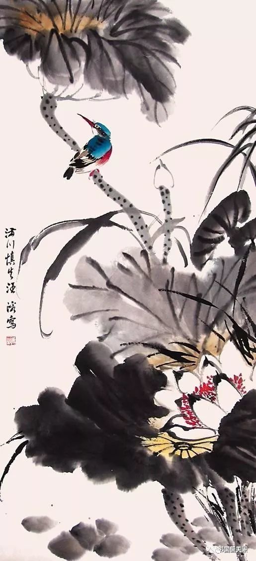 恬淡宁静,纯朴自然——汪慎生荷花作品欣赏