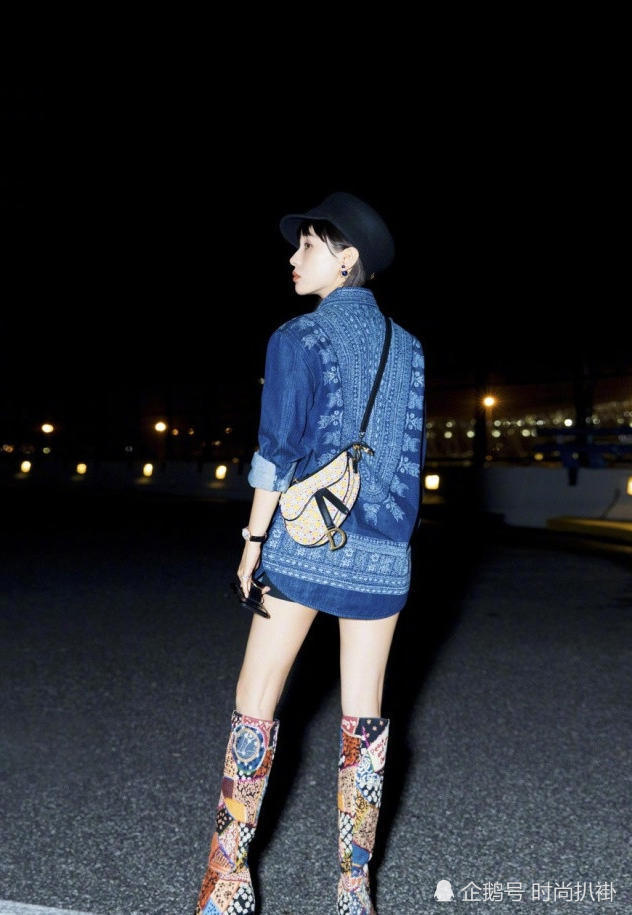 160的王子文这样穿长筒靴秒变1米8,矮个子女