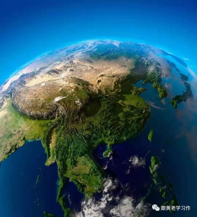 太空上拍下的中国,看!这就是生我们养我们的土地.