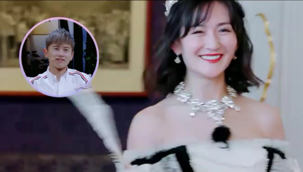 谢娜换欧式长裙,镜头转身的那一刻,张杰犯了所