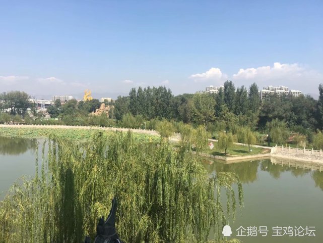 宝鸡岐山凤鸣湖,在这里登亭鸟瞰岐山!