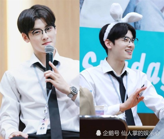 鹿晗:我戴眼镜的样子 王鹤棣:我戴眼镜的样子 车银优:在看我