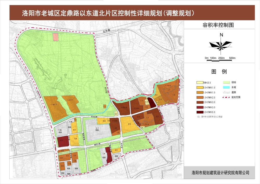 该控规范围为定鼎路以东,310国道,邙山渠以南,春都路以北,龙光路,龙泉