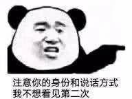 熊猫头斗图表情包:注意你的身份和说话方式,我不想看见第二次