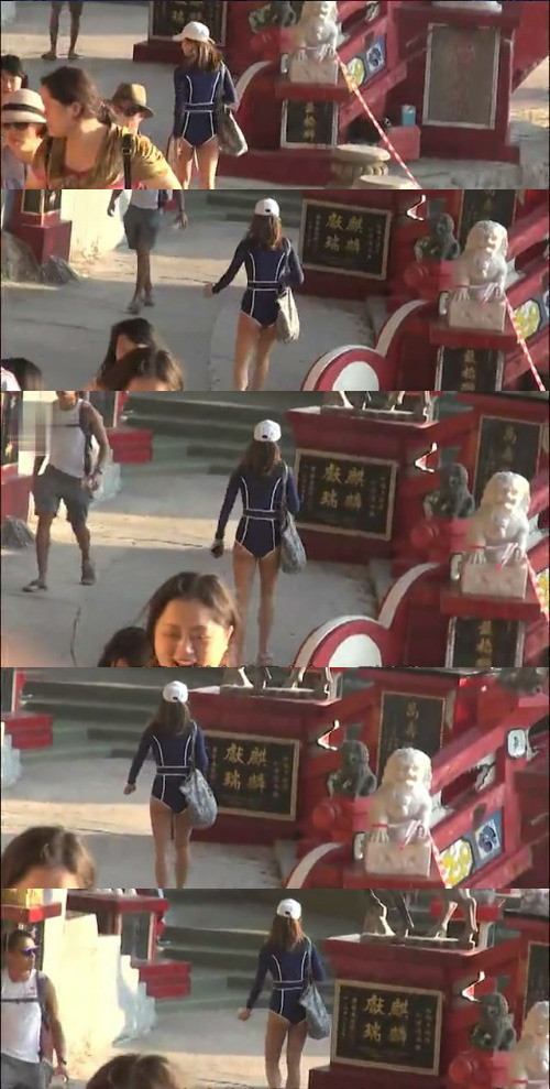 “最美千金”穿三角裤现身街头，长这么美却穿那么少，太危险了