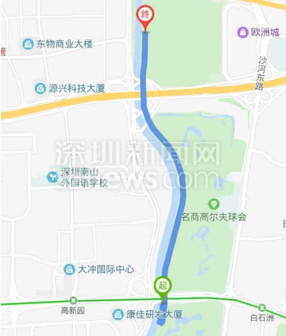 深南沙河西立交到大沙河公园骑行道,一周7天均可进入