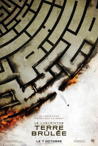《移动迷宫2》发法国版海报 高墙燃烧蔓延 一位生还者冲出迷宫(图1)