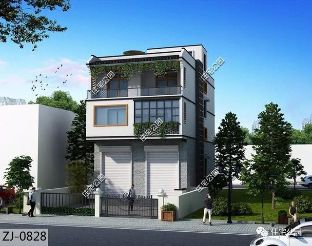 农村临街建房有商铺才实用,6套带门面别墅户型设计,大爱第3套