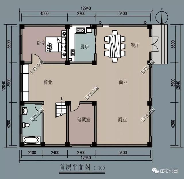 农村临街建房有商铺才实用,6套带门面别墅户型设计,大爱第3套