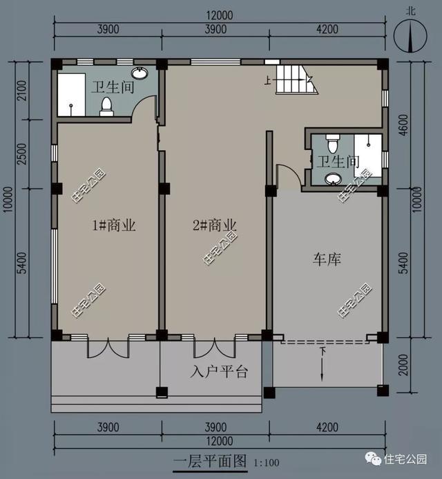 农村临街建房有商铺才实用,6套带门面别墅户型设计,大