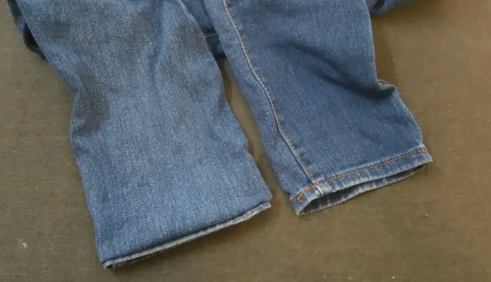 你,裤子太长了不用花钱改,收裤脚不用剪隐形无