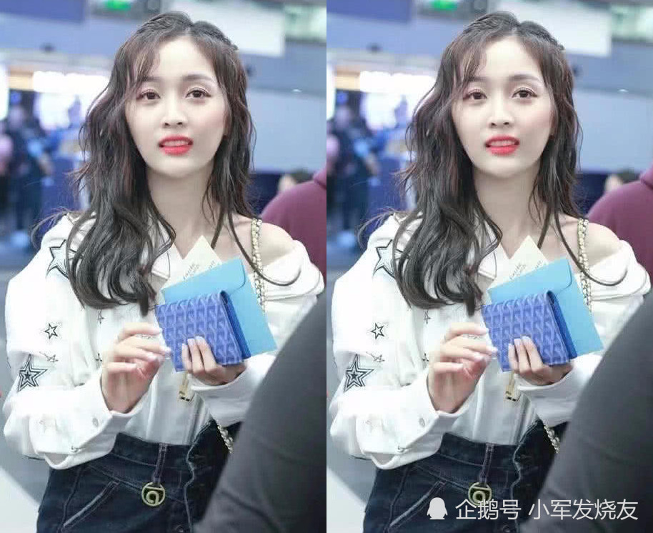为了遮挡发际线的吴宣仪,硬生生的留下刘海,风一吹,纹