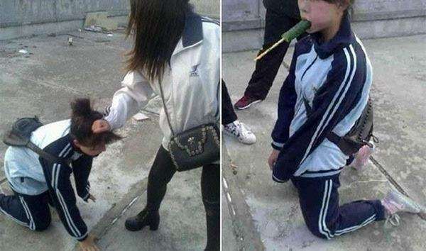 视频中受害女生被辱骂扇脸并逼迫下跪!