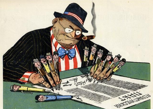 冷战期间,苏联的15幅漫画,是如何讽刺和嘲笑美国的?