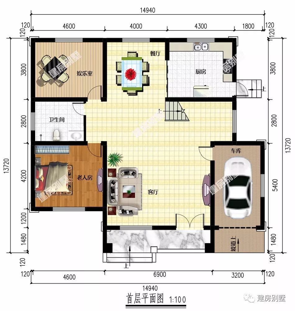 面宽都14米多的农村自建房,都配有车库,生活很方便