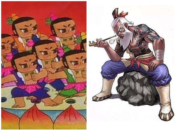 当葫芦娃被做成桌面壁纸,蛇精想象力丰富,七娃毫无违和感!