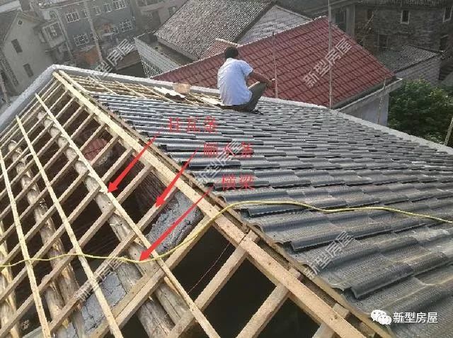 1,木条挂瓦 木条挂瓦和木架坡屋顶挂瓦类似,不同之处在于木架坡屋顶