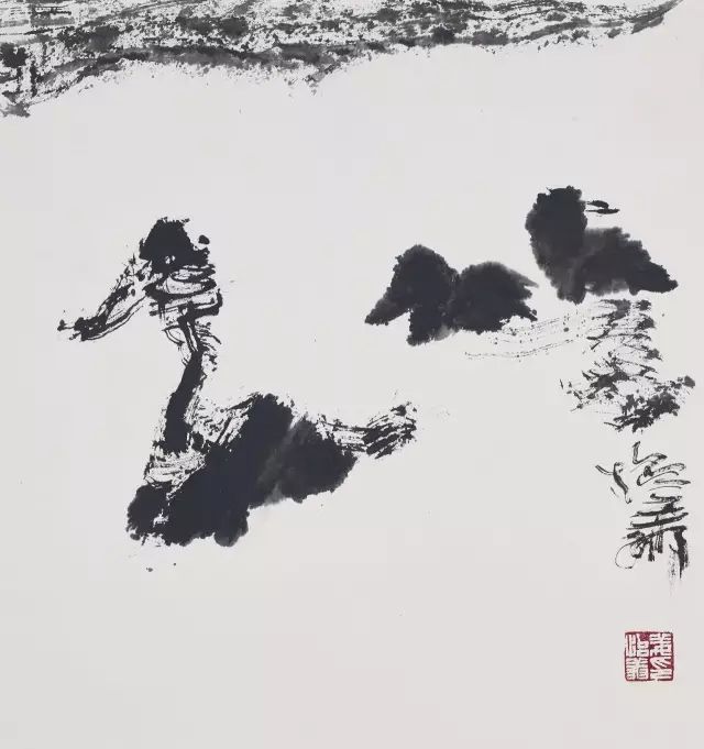 其枯墨法,与枯笔法是内在统一的,枯笔焦墨,形成了怡翔花鸟画在视觉观