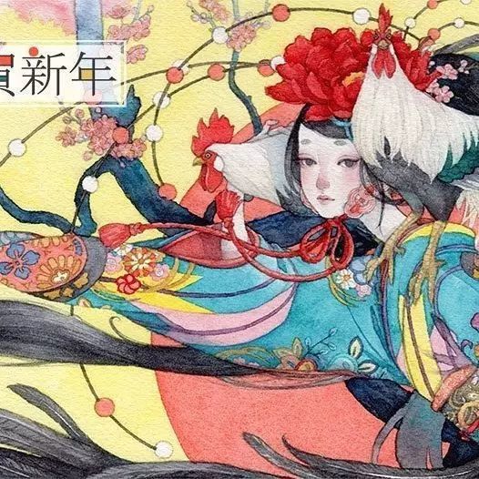 日本水彩画家的作品奇异梦幻,极具东方绘画特色