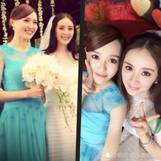 2014年1月8日杨幂与刘恺威大婚时,唐嫣就曾为杨幂做伴娘.