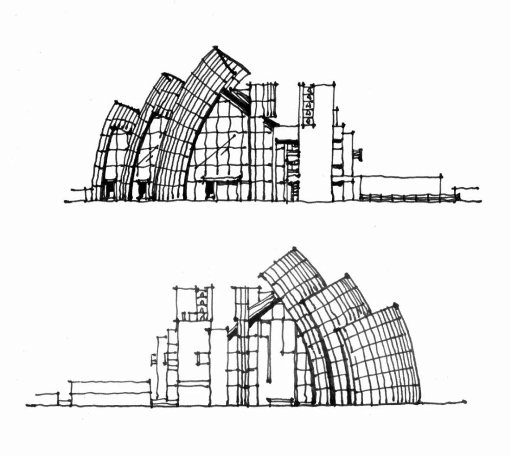 参考《外建史》,他画了74幅建筑手绘
