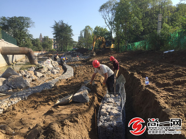 常德进行屈原公园护城河改造 预计2018年年底