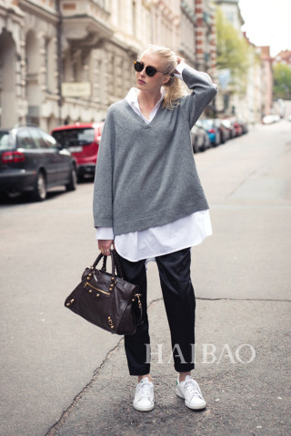 融合美式休闲与法式优雅的穿搭,怎么看都不会