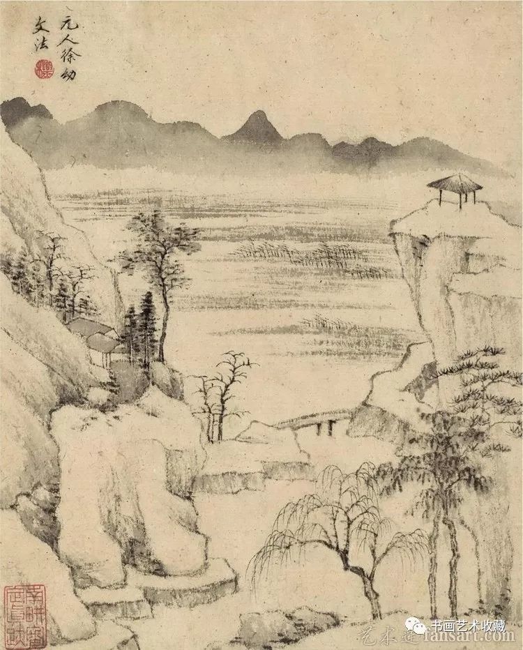 每天古书画:清 查士标 《山水十开》册页