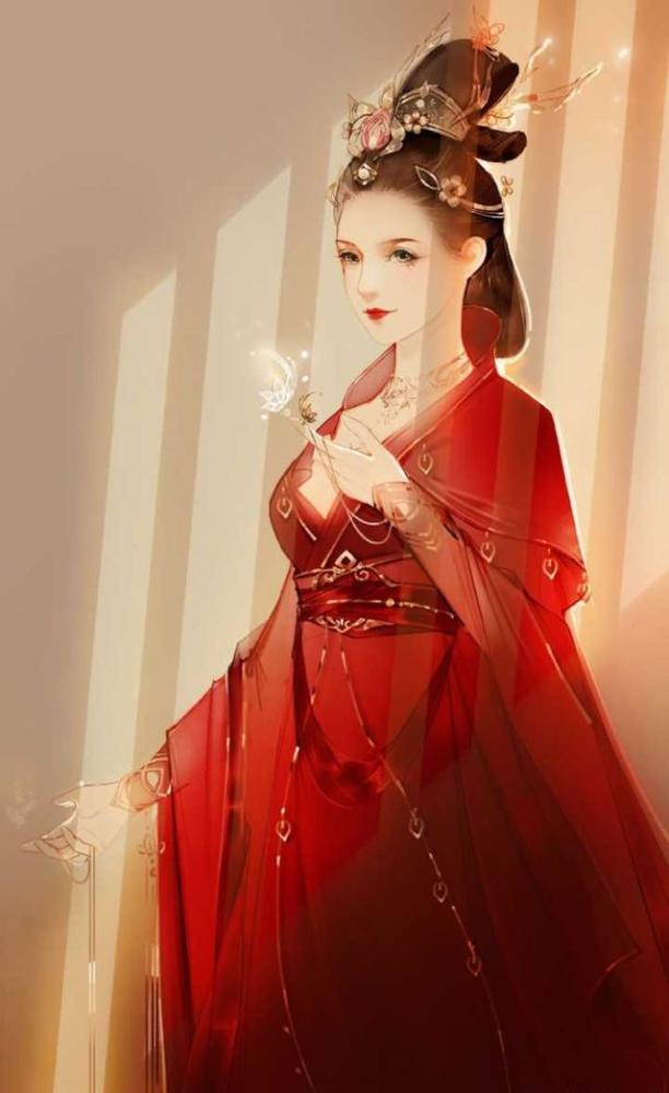 手绘古风绝代佳人壁纸:美人自古如名将,不许人间见白头